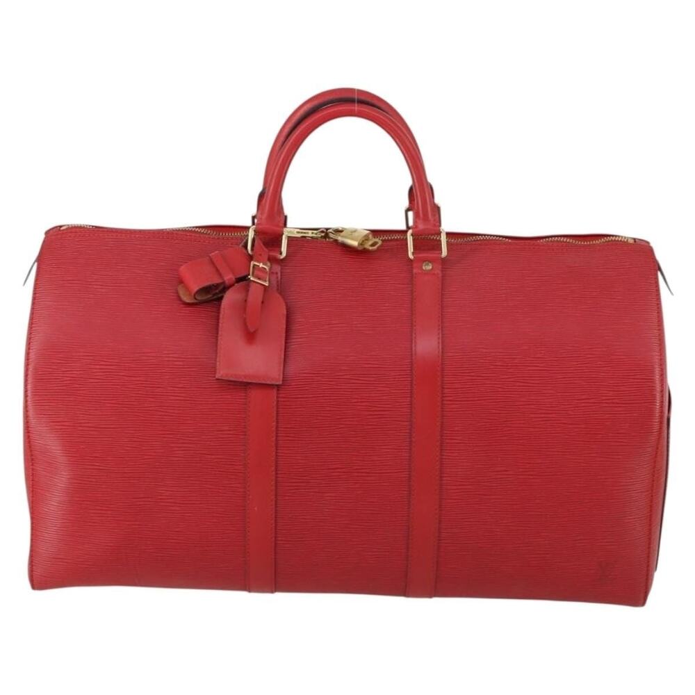 Louis Vuitton Epi Keepall 50 Boston Bag Red